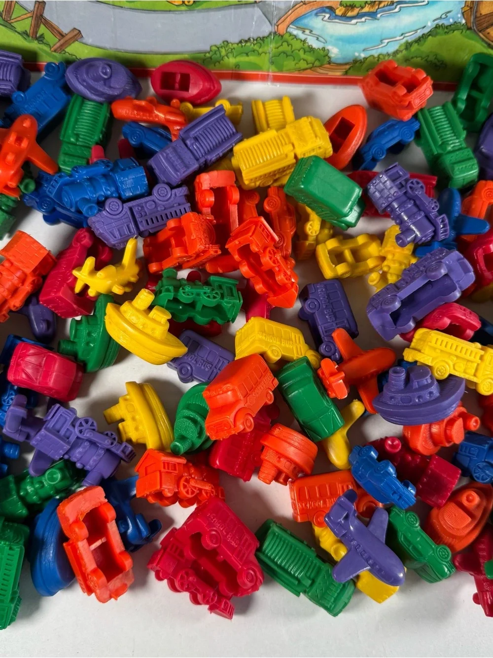 Learning Resources Mini Motors To Go Lot Of 136 And Board Game Race Across Town